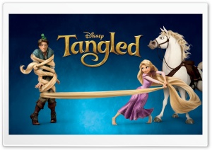 2010 Tangled Rapunzel, Flynn, Maximus Ultra HD Wallpaper for 4K UHD Widescreen desktop, tablet & smartphone