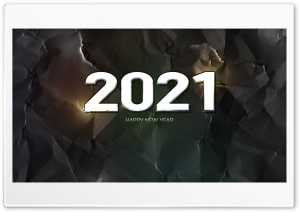 2021 Happy New Year Ultra HD Wallpaper for 4K UHD Widescreen desktop, tablet & smartphone