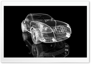 3D Audi TT Computer Model Ultra HD Wallpaper for 4K UHD Widescreen desktop, tablet & smartphone
