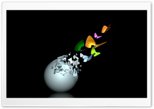 3D Butterflies Ultra HD Wallpaper for 4K UHD Widescreen desktop, tablet & smartphone