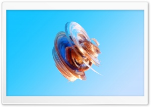 3D Colorful Glass Art, Blue Color Background Ultra HD Wallpaper for 4K UHD Widescreen desktop, tablet & smartphone