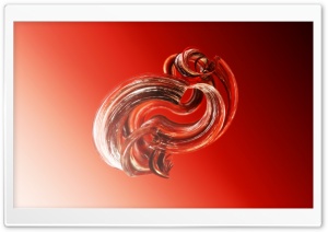 3D Glass Art, Red Background Ultra HD Wallpaper for 4K UHD Widescreen desktop, tablet & smartphone