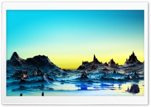 A Cold Bluish Landscape Ultra HD Wallpaper for 4K UHD Widescreen desktop, tablet & smartphone