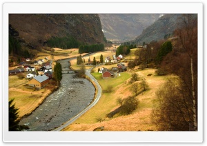 A Mountain Village Close to Flam Northern Norway Ultra HD Wallpaper for 4K UHD Widescreen desktop, tablet & smartphone