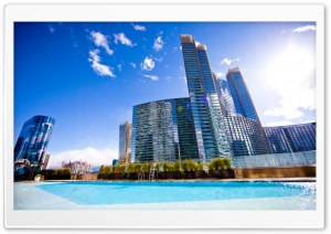 A Poolside View Of A Crystal Las Vegas Ultra HD Wallpaper for 4K UHD Widescreen desktop, tablet & smartphone