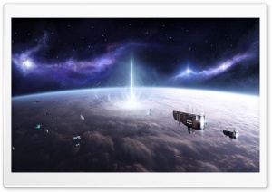 Above a Planet Ultra HD Wallpaper for 4K UHD Widescreen desktop, tablet & smartphone