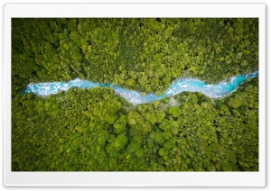 Aerial View, Forest Creek, Summer, Nature Ultra HD Wallpaper for 4K UHD Widescreen desktop, tablet & smartphone