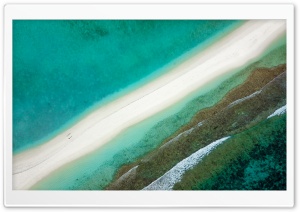 Aerial View, Sand, Sea, Maldives Islands Ultra HD Wallpaper for 4K UHD Widescreen desktop, tablet & smartphone