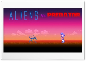Aliens Vs. Predator 8-bit wallpaper Ultra HD Wallpaper for 4K UHD Widescreen desktop, tablet & smartphone