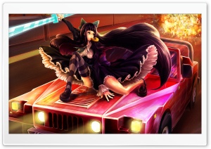 Anime Car Girl Ultra HD Wallpaper for 4K UHD Widescreen desktop, tablet & smartphone