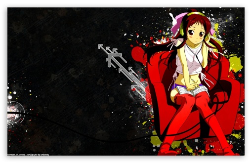 Anime Girl Listening To Music Ultra HD Desktop Background Wallpaper for