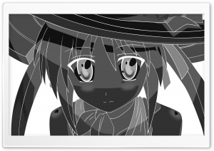 Anime Girl Monochrome Ultra HD Wallpaper for 4K UHD Widescreen desktop, tablet & smartphone