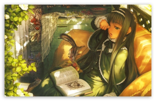 Anime Girl Reading Ultra Hd Desktop Background Wallpaper For 4k Uhd Tv Tablet Smartphone