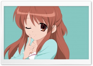 Anime Girl Winking Ultra HD Wallpaper for 4K UHD Widescreen desktop, tablet & smartphone