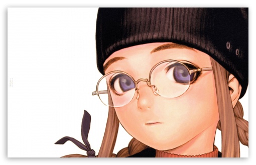 Anime Girl With Glasses UltraHD Wallpaper for Wide 16:10 5:3 Widescreen WHXGA WQXGA WUXGA WXGA WGA ; 8K UHD TV 16:9 Ultra High Definition 2160p 1440p 1080p 900p 720p ; Mobile 5:3 - WGA ;