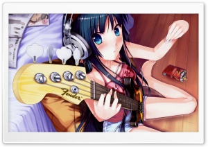 Anime The Girl With A Guitar Ultra HD Wallpaper for 4K UHD Widescreen desktop, tablet & smartphone