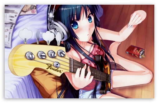 Anime The Girl With A Guitar Ultra HD Desktop Background Wallpaper for 4K  UHD TV : Widescreen & UltraWide Desktop & Laptop : Tablet : Smartphone