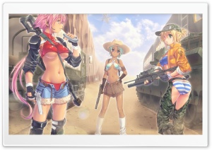 Anime Warrior Babes Ultra HD Wallpaper for 4K UHD Widescreen desktop, tablet & smartphone