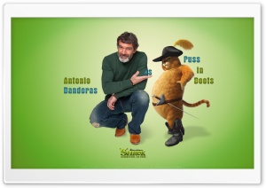 Antonio Banderas as Puss in Boots, Shrek Forever After Ultra HD Wallpaper for 4K UHD Widescreen desktop, tablet & smartphone
