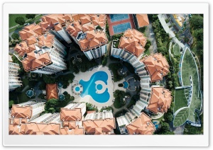 Apartment Buildings Design Aerial View Ultra HD Wallpaper for 4K UHD Widescreen desktop, tablet & smartphone