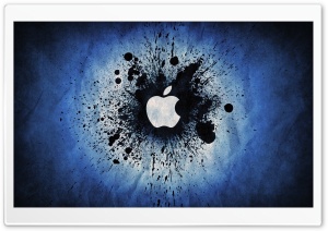 Apple Splatter Logo Brand Ultra HD Wallpaper for 4K UHD Widescreen desktop, tablet & smartphone