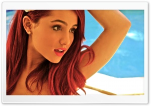 Ariana Grande Red Hair Ultra HD Wallpaper for 4K UHD Widescreen desktop, tablet & smartphone