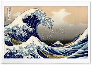 art-painting-hokusai Ultra HD Wallpaper for 4K UHD Widescreen desktop, tablet & smartphone