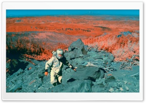 Astronaut Infrared Photography Ultra HD Wallpaper for 4K UHD Widescreen desktop, tablet & smartphone