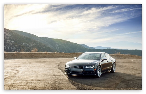 Audi S7 Black Front Wheels UltraHD Wallpaper for Wide 16:10 Widescreen WHXGA WQXGA WUXGA WXGA ;