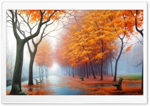 Autumn Park Ultra HD Wallpaper for 4K UHD Widescreen desktop, tablet & smartphone