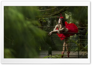 Ballerina Of Hearts In Wonderland Ultra HD Wallpaper for 4K UHD Widescreen desktop, tablet & smartphone