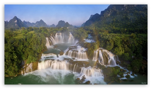 Ban Gioc Detian Falls, Vietnam - China UltraHD Wallpaper for 8K UHD TV 16:9 Ultra High Definition 2160p 1440p 1080p 900p 720p ; UHD 16:9 2160p 1440p 1080p 900p 720p ; Mobile 16:9 - 2160p 1440p 1080p 900p 720p ;
