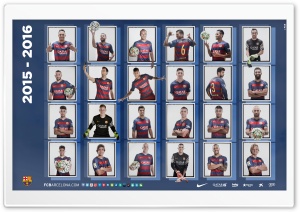 Barcelona Squad 2015-2016 Dekstop Ultra HD Wallpaper for 4K UHD Widescreen desktop, tablet & smartphone