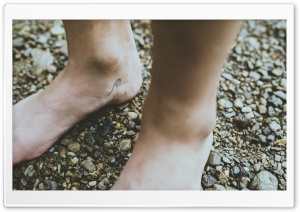Bare Feet, Wave Tattoo, Ground Ultra HD Wallpaper for 4K UHD Widescreen desktop, tablet & smartphone