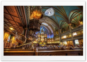 Basilica Of Notre-Dame De Montreal Ultra HD Wallpaper for 4K UHD Widescreen desktop, tablet & smartphone