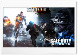 Battlefield 4 vs Call Of Duty  Ghosts Ultra HD Wallpaper for 4K UHD Widescreen desktop, tablet & smartphone