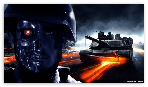 Battlefield vs. Terminator UltraHD Wallpaper for 8K UHD TV 16:9 Ultra High Definition 2160p 1440p 1080p 900p 720p ; Mobile 16:9 - 2160p 1440p 1080p 900p 720p ;