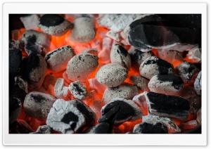 BBQ Charcoal Flames Ultra HD Wallpaper for 4K UHD Widescreen desktop, tablet & smartphone