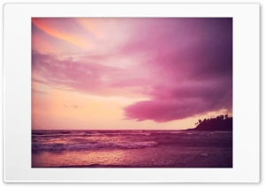Beach, Pink Clouds Ultra HD Wallpaper for 4K UHD Widescreen desktop, tablet & smartphone
