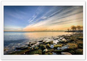 Beach Rocks, Winter Ultra HD Wallpaper for 4K UHD Widescreen desktop, tablet & smartphone