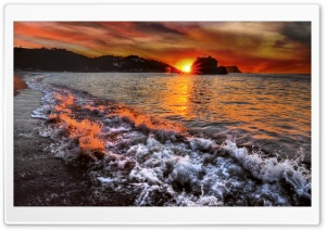 Beautiful Beach Sunrise Ultra HD Wallpaper for 4K UHD Widescreen desktop, tablet & smartphone