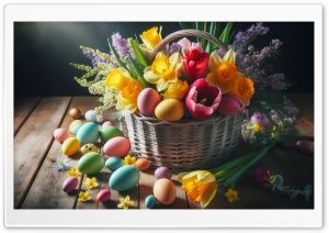 Beautiful Easter Basket Ideas 2024 Ultra HD Wallpaper for 4K UHD Widescreen desktop, tablet & smartphone
