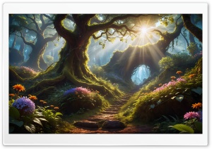 Beautiful Forest Artwork Ultra HD Wallpaper for 4K UHD Widescreen desktop, tablet & smartphone