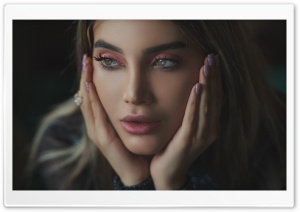 Beautiful Girl Face Aesthetic Ultra HD Wallpaper for 4K UHD Widescreen desktop, tablet & smartphone