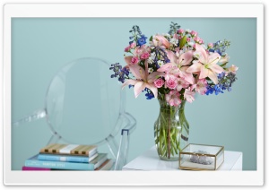 Beautiful Lilies Bouquet in a Vase Ultra HD Wallpaper for 4K UHD Widescreen desktop, tablet & smartphone