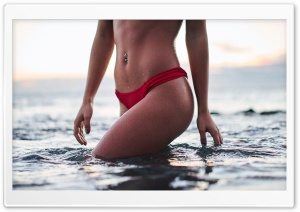 Beautiful Woman in Sea Water Ultra HD Wallpaper for 4K UHD Widescreen desktop, tablet & smartphone