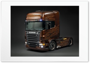 Black Amber Scania R730 Truck Ultra HD Wallpaper for 4K UHD Widescreen desktop, tablet & smartphone