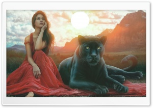 Black Panther Girl Ultra HD Wallpaper for 4K UHD Widescreen desktop, tablet & smartphone