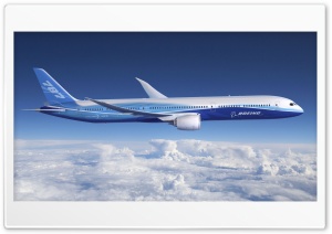 Blue Boeing-787 Ultra HD Wallpaper for 4K UHD Widescreen desktop, tablet & smartphone