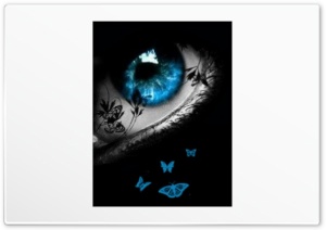 Blue Butterfly Eye Ultra HD Wallpaper for 4K UHD Widescreen desktop, tablet & smartphone